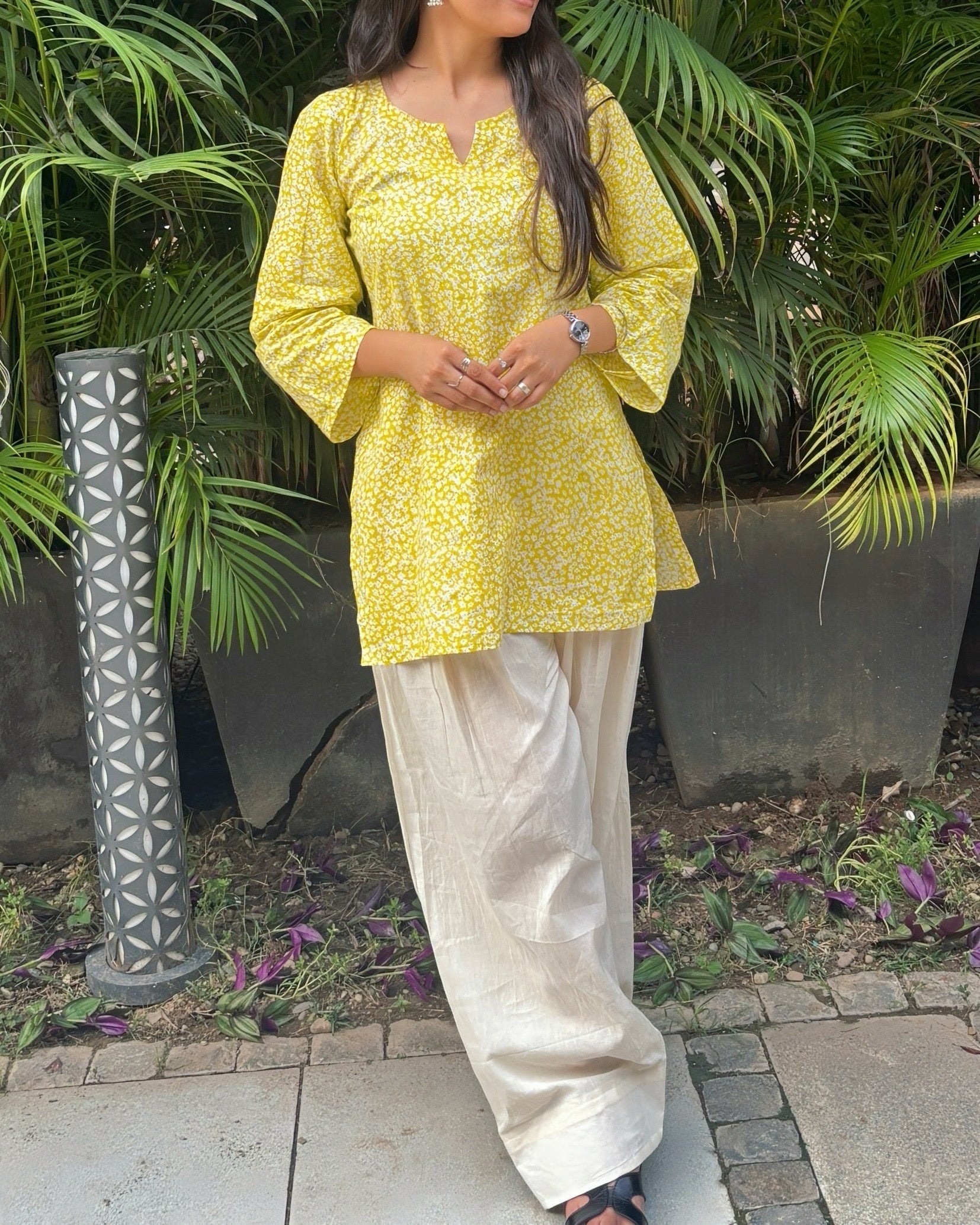 Yellow Bliss (Kurti with Farsi Salwar)