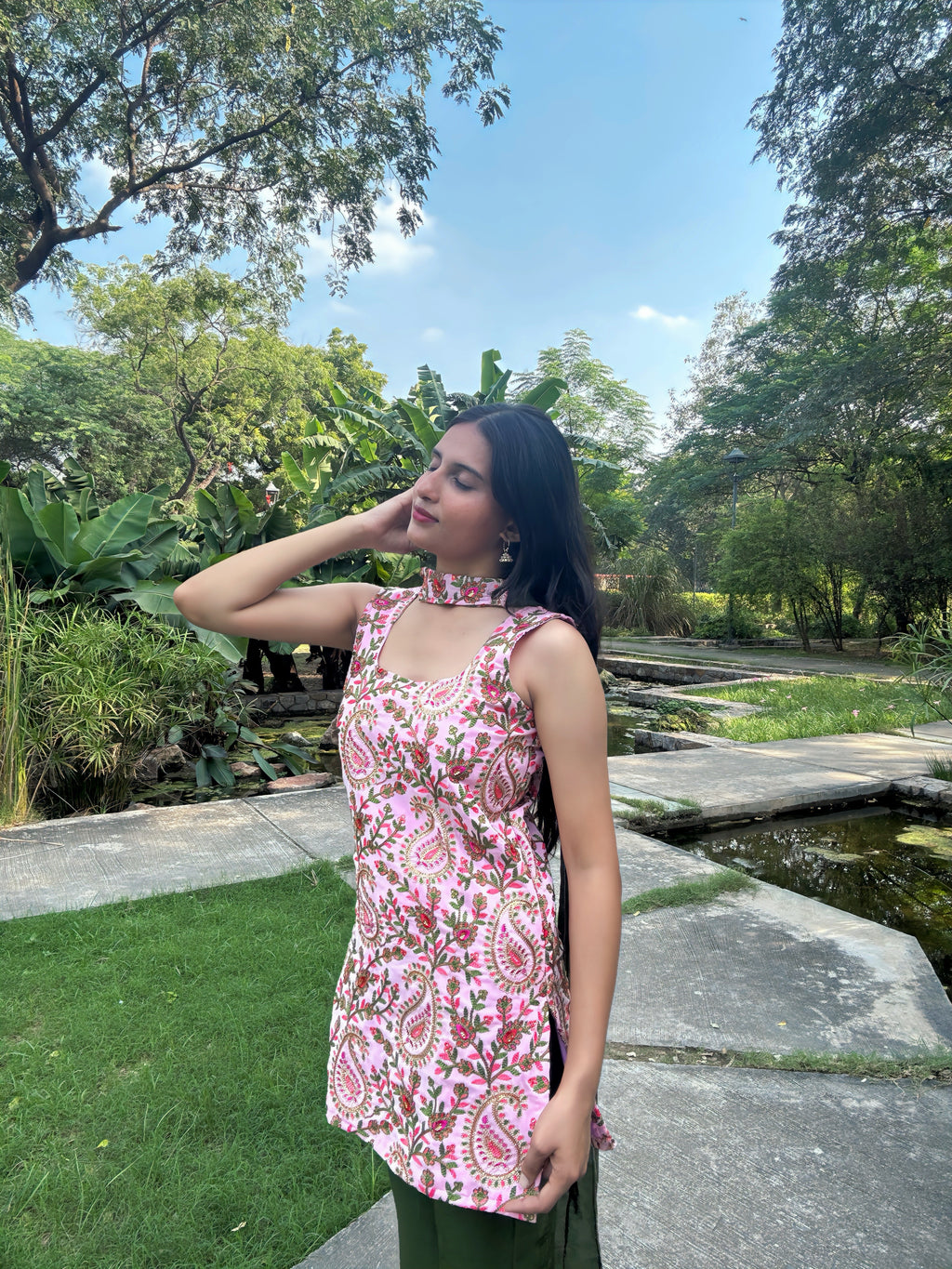 Pink Embroidered Kurta Set