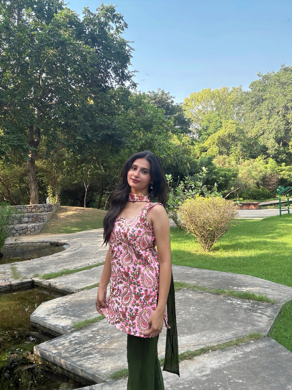 Pink Embroidered Kurta Set